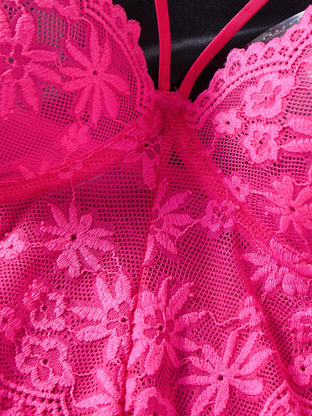 Pijama de 2 piezas con encaje floral