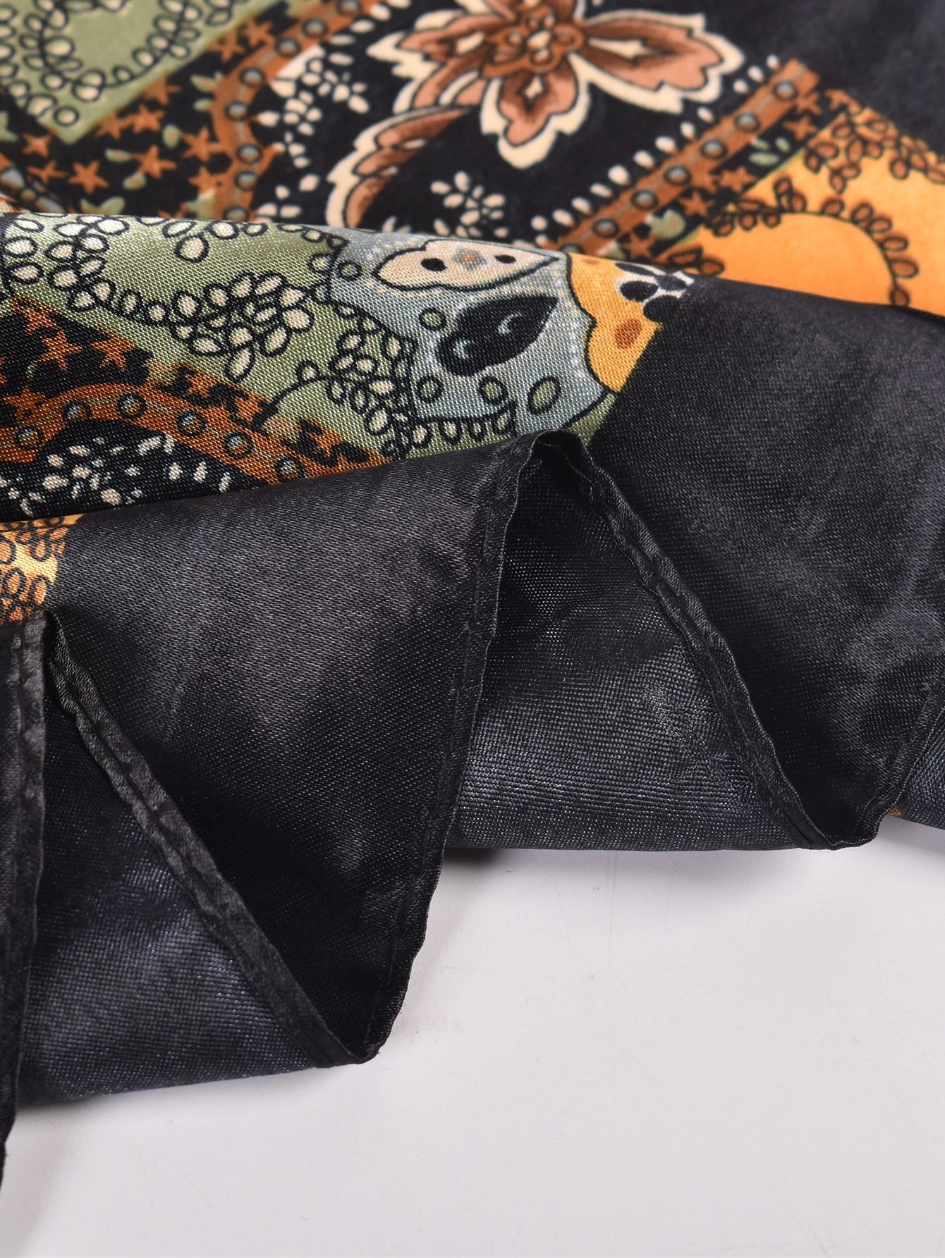 Pañuelo bandana con estampado de cachemira y patrón de paisley - imagen 5