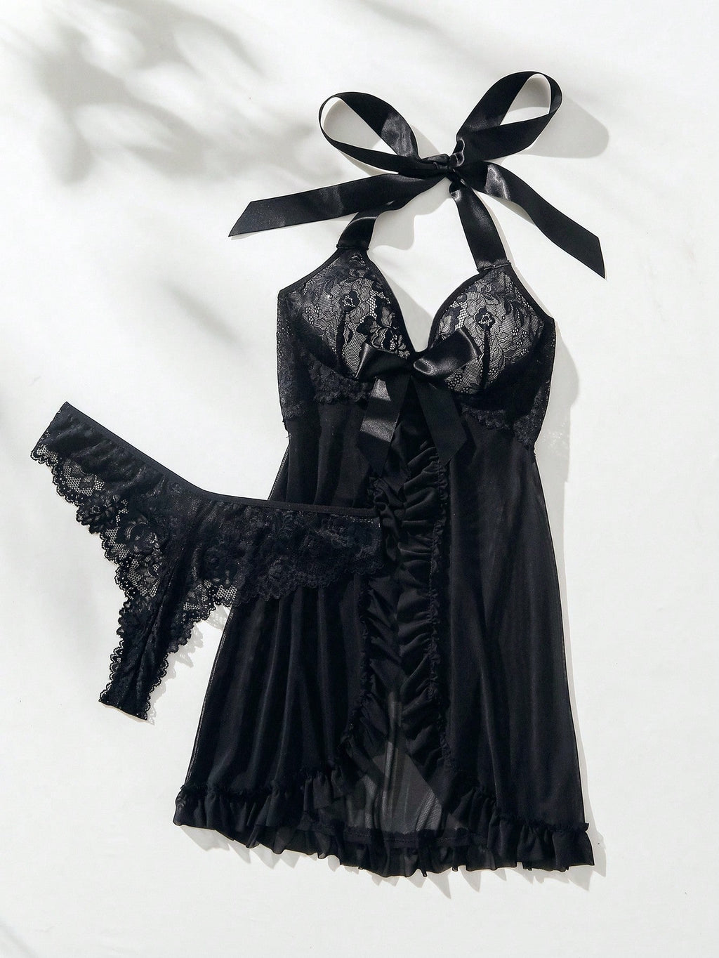 Conjunto de lencería con vestido estilo babydoll - imagen 4