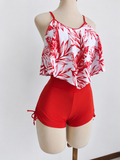 Conjunto de tankini de verano de playa con estampado tropical ale