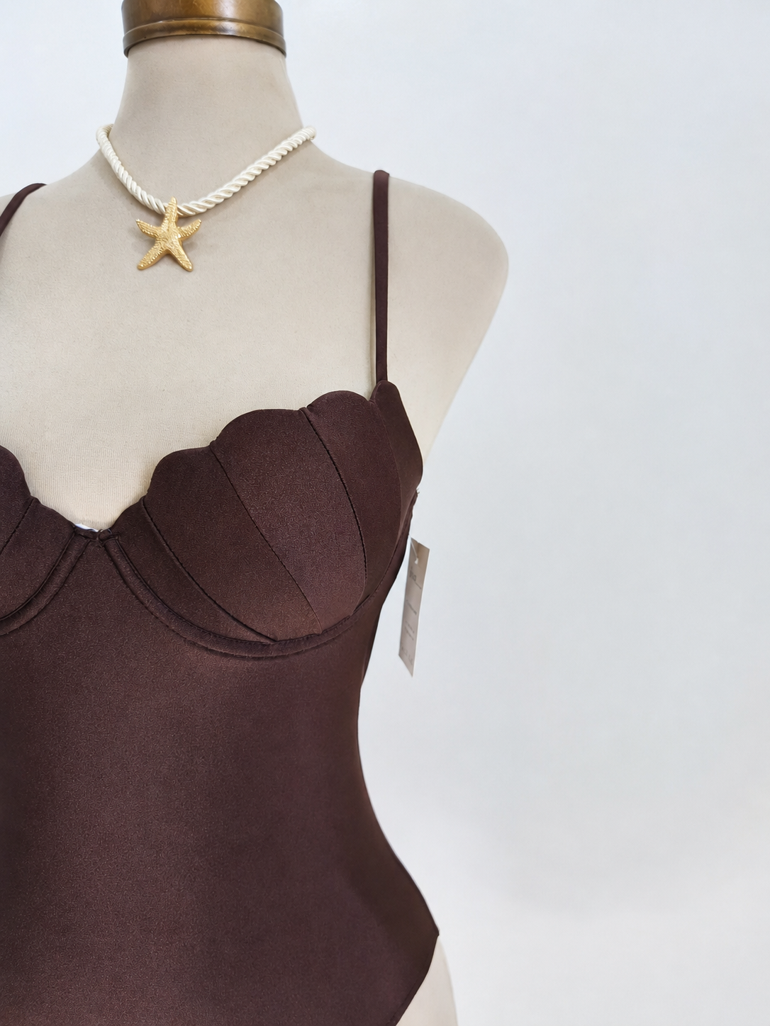 Traje de baño CACAO de una sola pieza liso minimalista - imagen 3