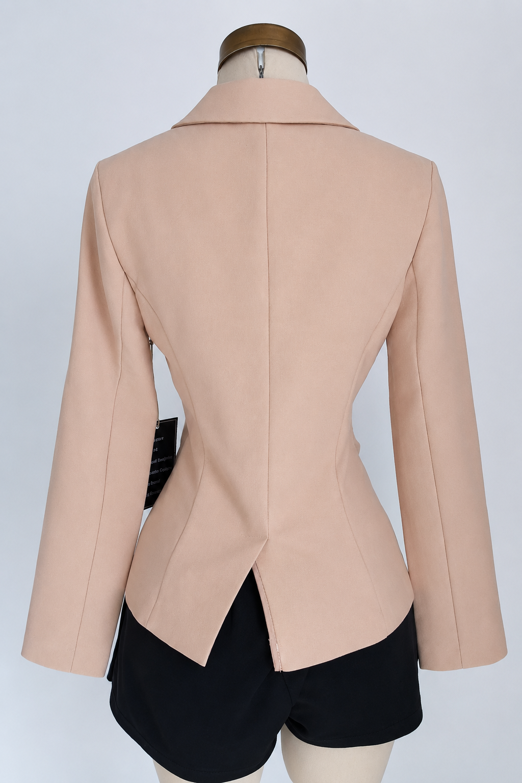 Chaqueta color caqui tipo blazer básica de tejido Ponte entallado - imagen 2
