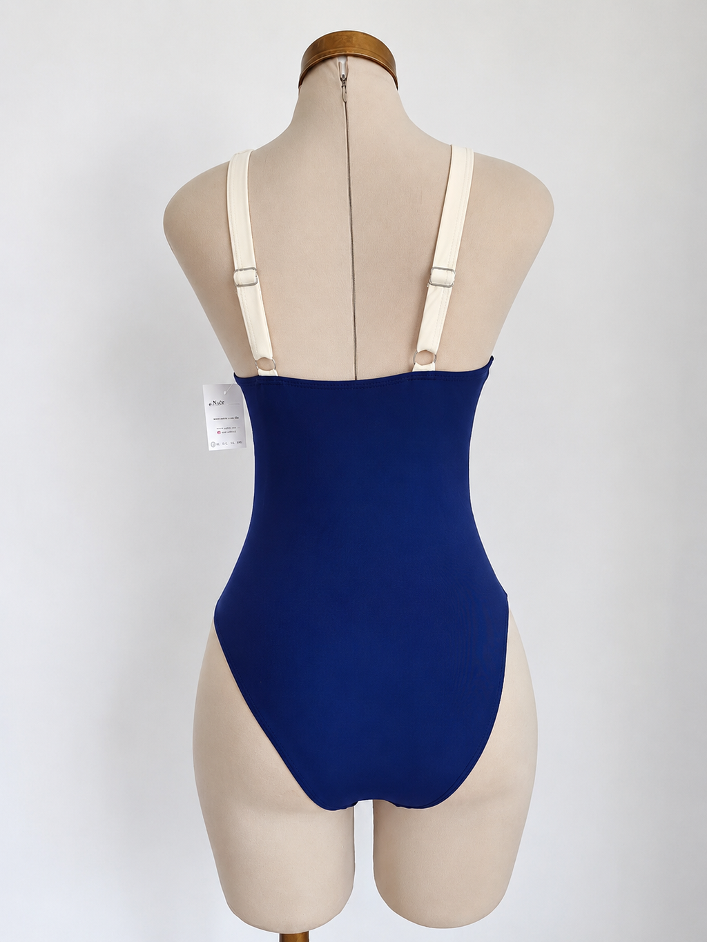 Traje de baño AURORA MARINA bicolor en tonos arena y azul profundo - imagen 2