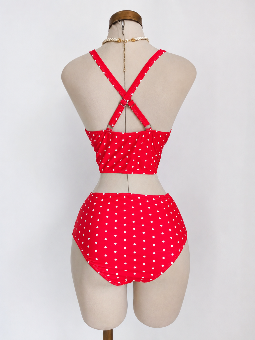 Conjunto de tankini y bikini con estampado de leopardo y escote en V - imagen 2