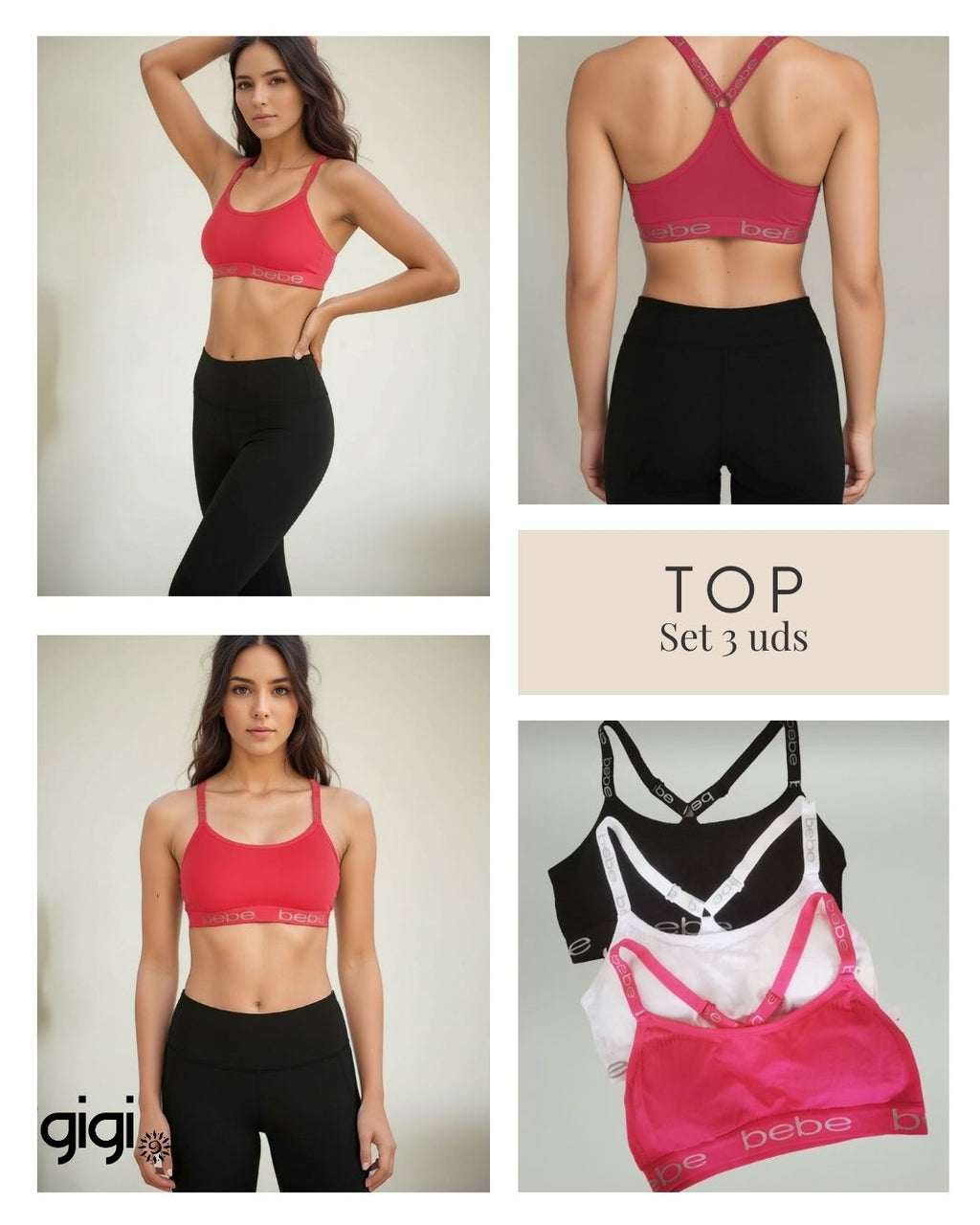 Set 3 tops deportivos