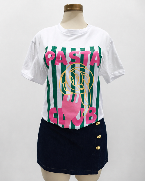 Camiseta blanca para amantes de la pasta, entusiastas de la cocina y foodies