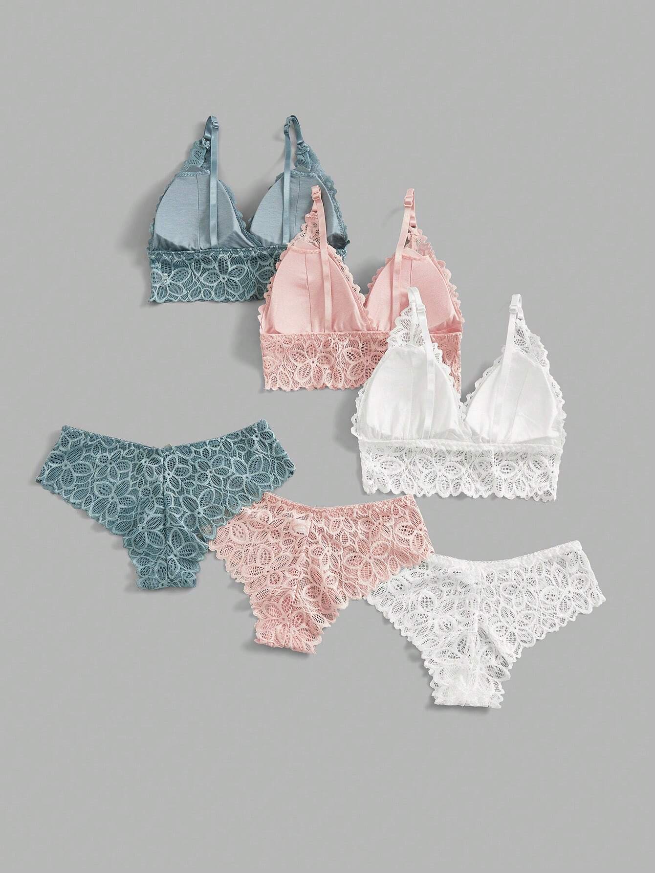 Juego de lencería de encaje sostén y panty - imagen 2
