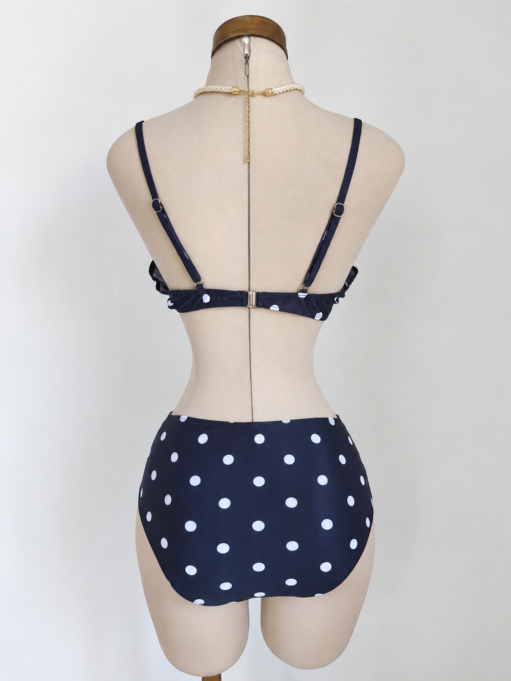 Bikini de estampado lunares, talle alto - imagen 2