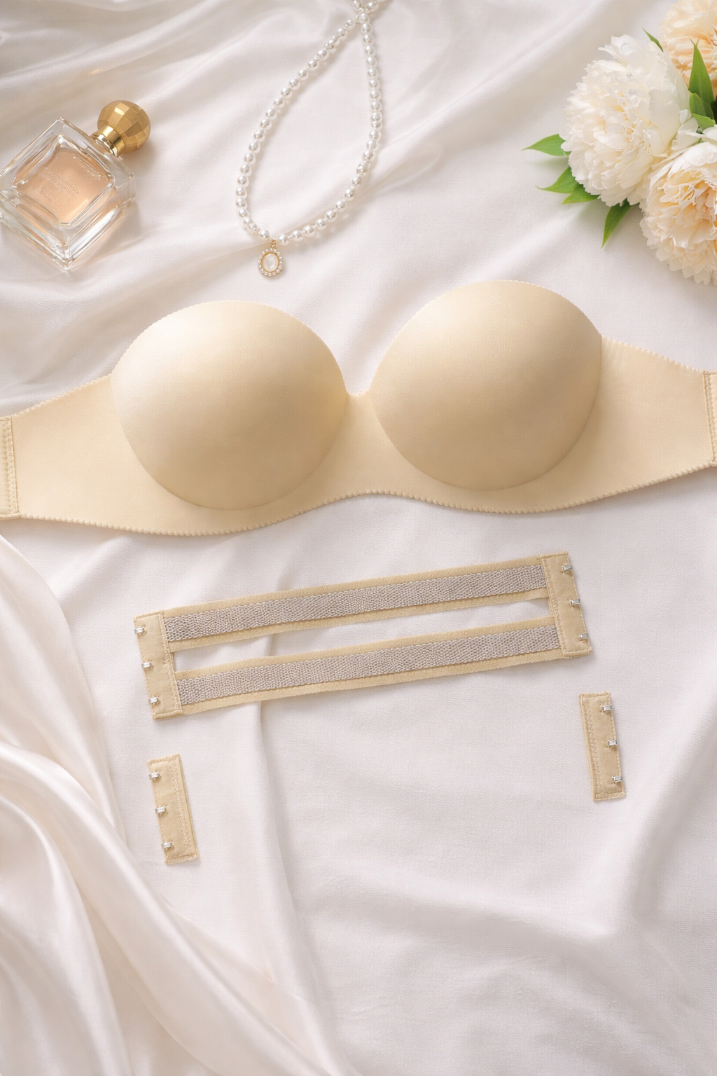 Brasier strapless con 2 tirantes para espalda