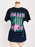 Camiseta negra para amantes de la pasta