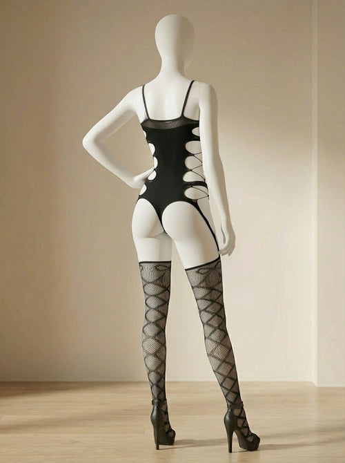 Body de malla transparente con huecos - imagen 2