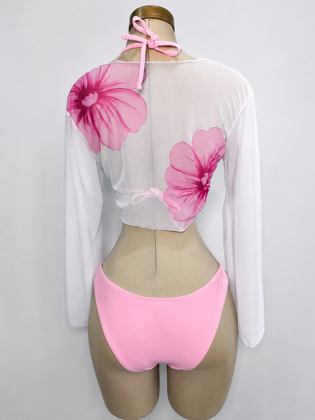 Traje de baño de 4 piezas, con estampado floral - imagen 2