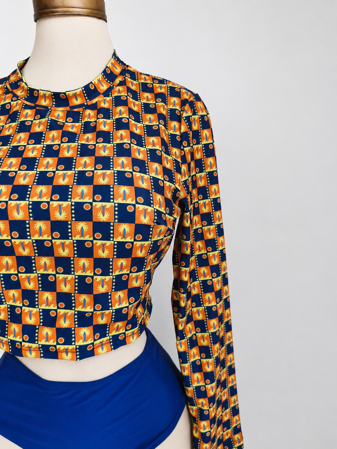 Traje de baño de 2 piezas, manga larga con estampado - imagen 3