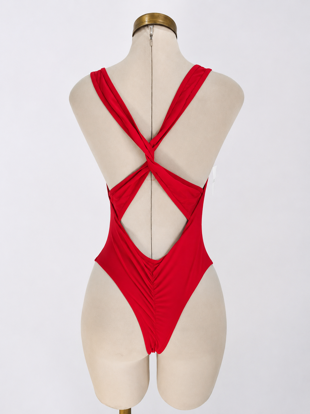 Traje de baño de 1 pieza, con espalda descubierta, nudo retorcido - imagen 2