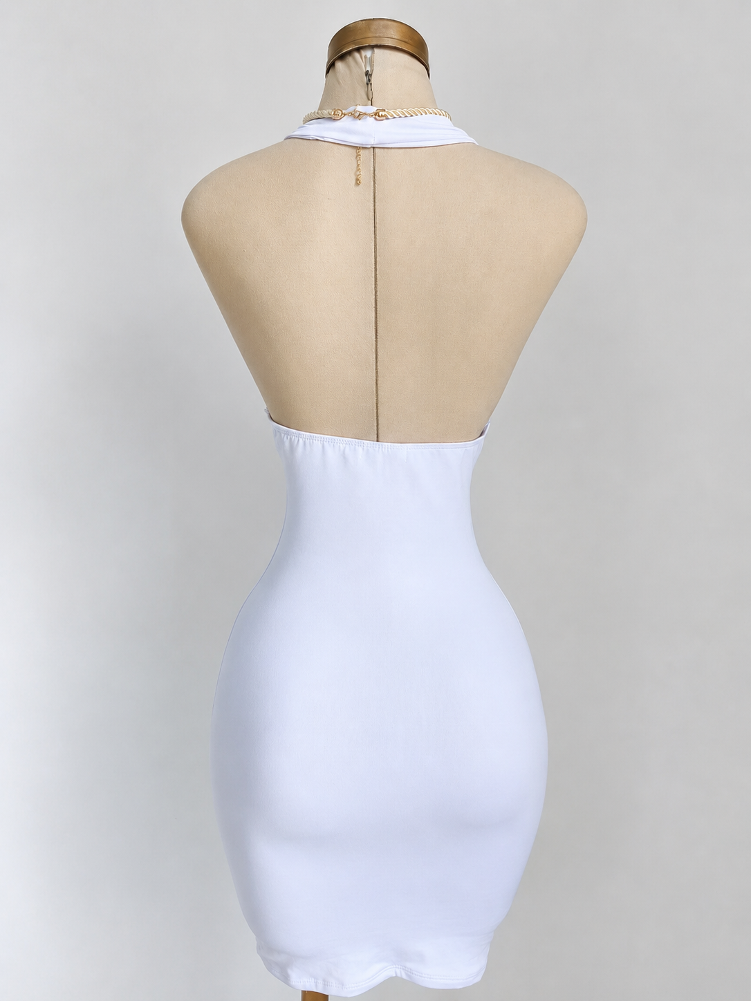 Minivestido halter de doble capa - imagen 2