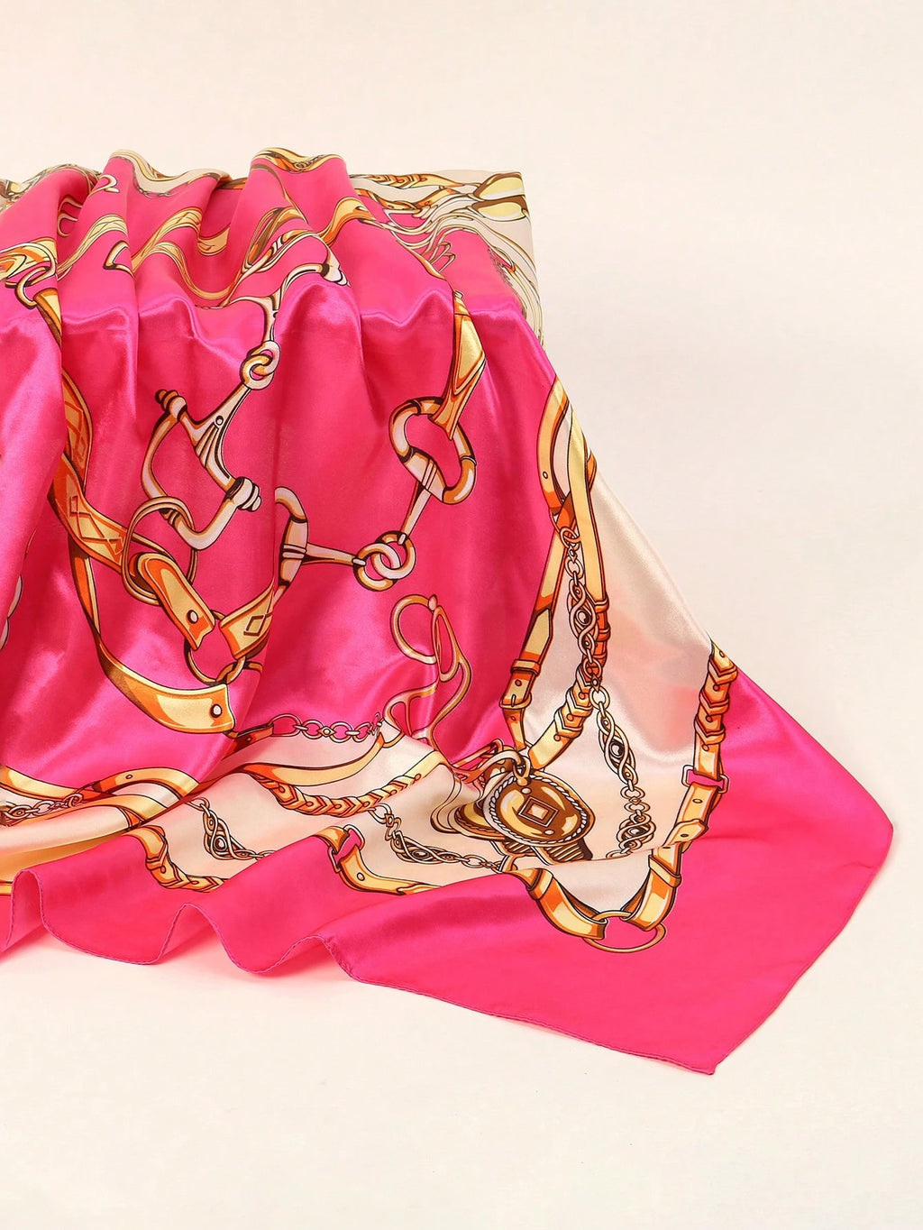 Pañuelo estampado fucsia, bandana - imagen 4