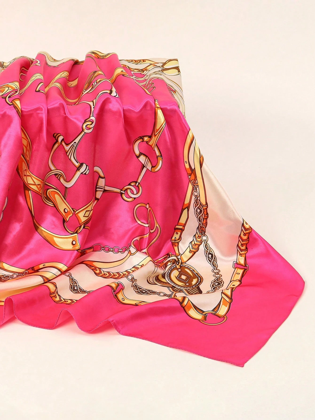 Pañuelo estampado fucsia, bandana - imagen 4