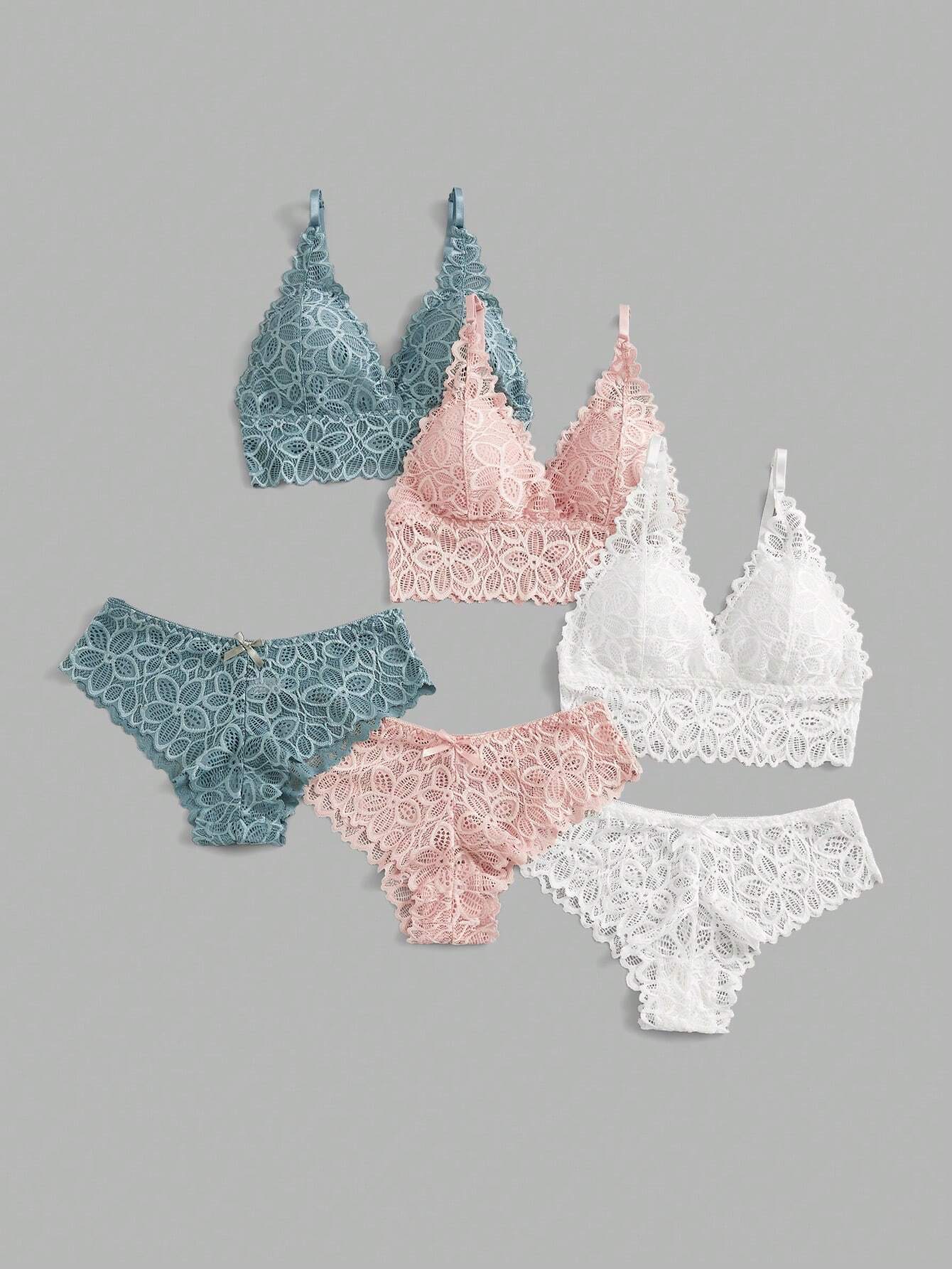 Juego de lencería de encaje sostén y panty - imagen 6
