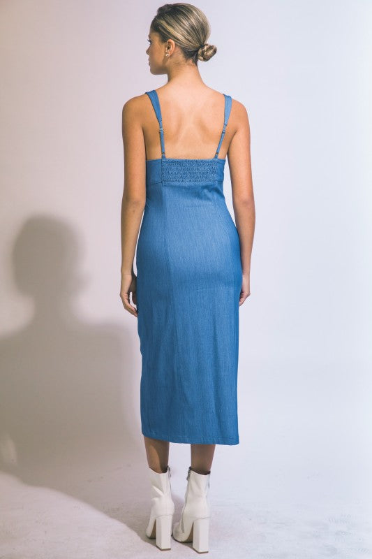 Vestido midi con botones delanteros - imagen 6