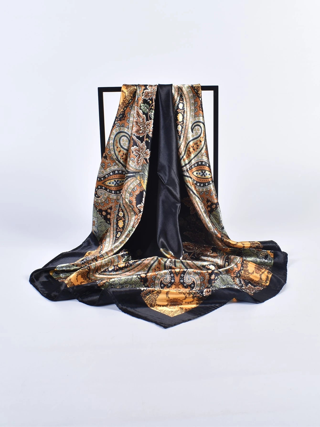 Pañuelo bandana con estampado de cachemira y patrón de paisley - imagen 4