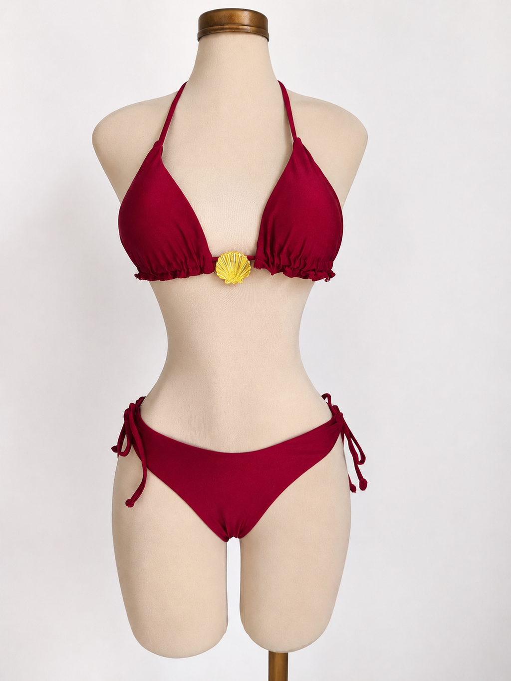 Conjunto de bikini Springbreak de color liso con tirantes