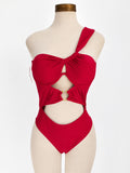 Traje de baño de 1 pieza rojo AURA ESCARLATA con varilla
