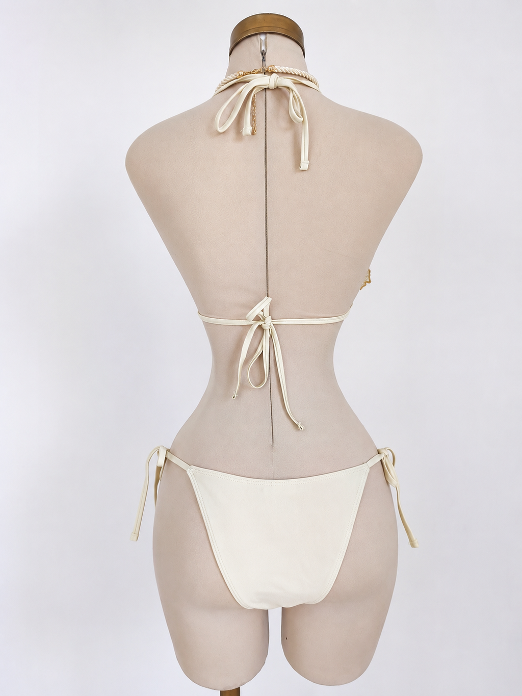 Conjunto de 3 piezas Bikini de color beige - imagen 2