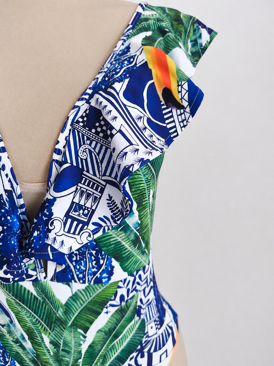 Traje de baño de 1 pieza, estampado tropical - imagen 3