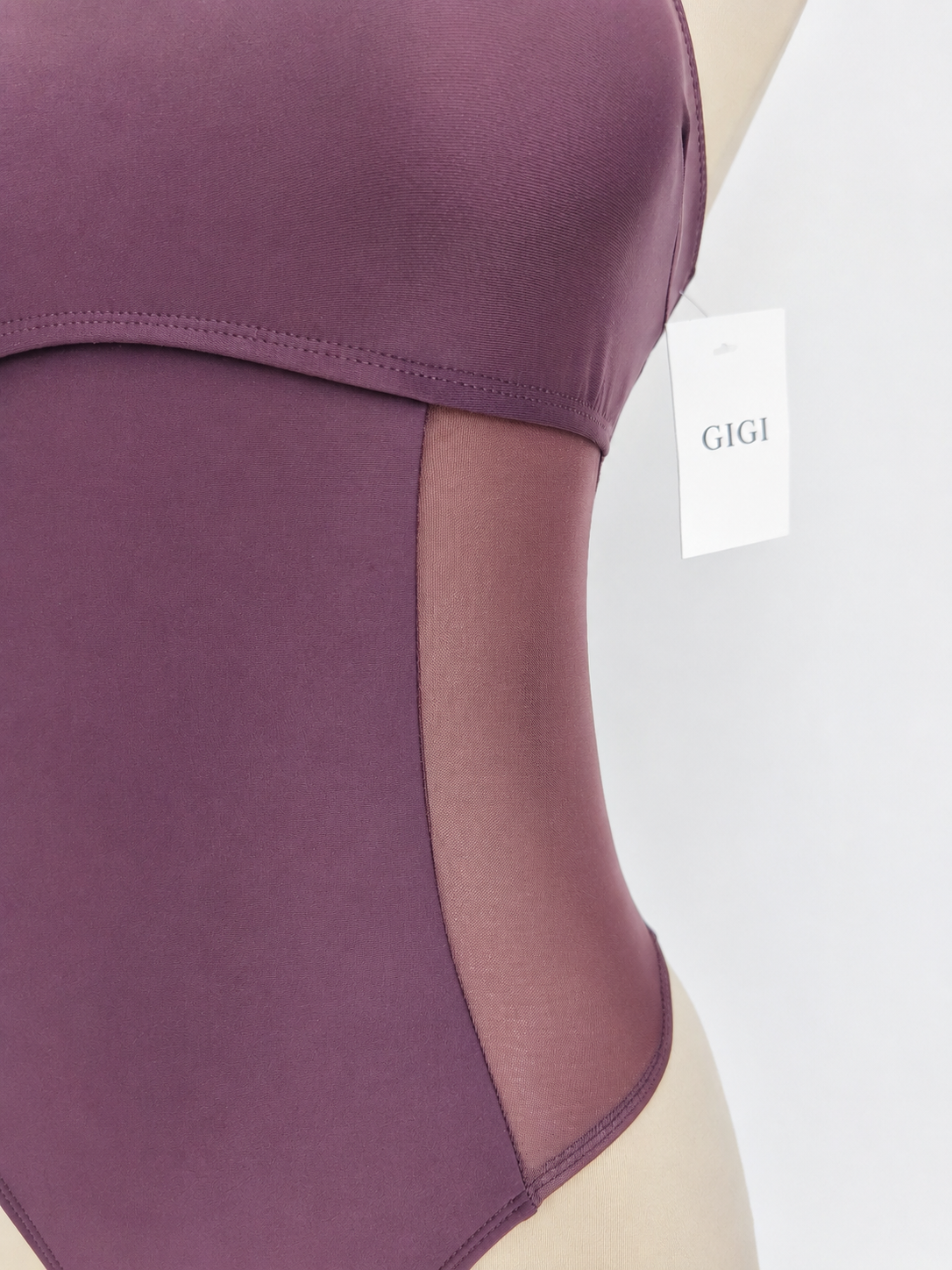 Traje de baño de 1 pieza color café con ajuste en la espalda - imagen 3