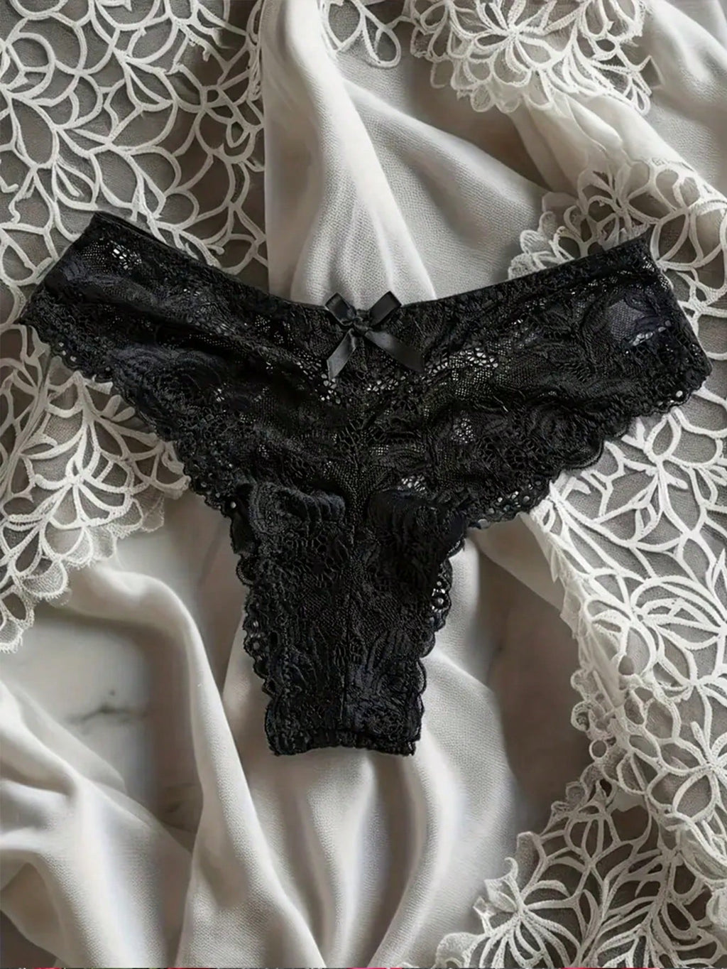 Conjunto de lencería negro, baby doll - imagen 3