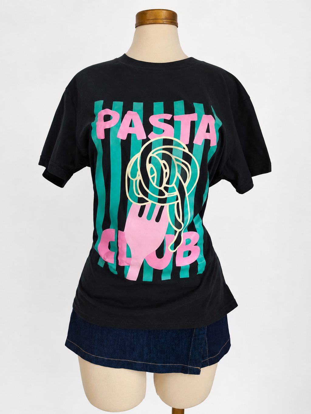 Camiseta negra para amantes de la pasta - imagen 3