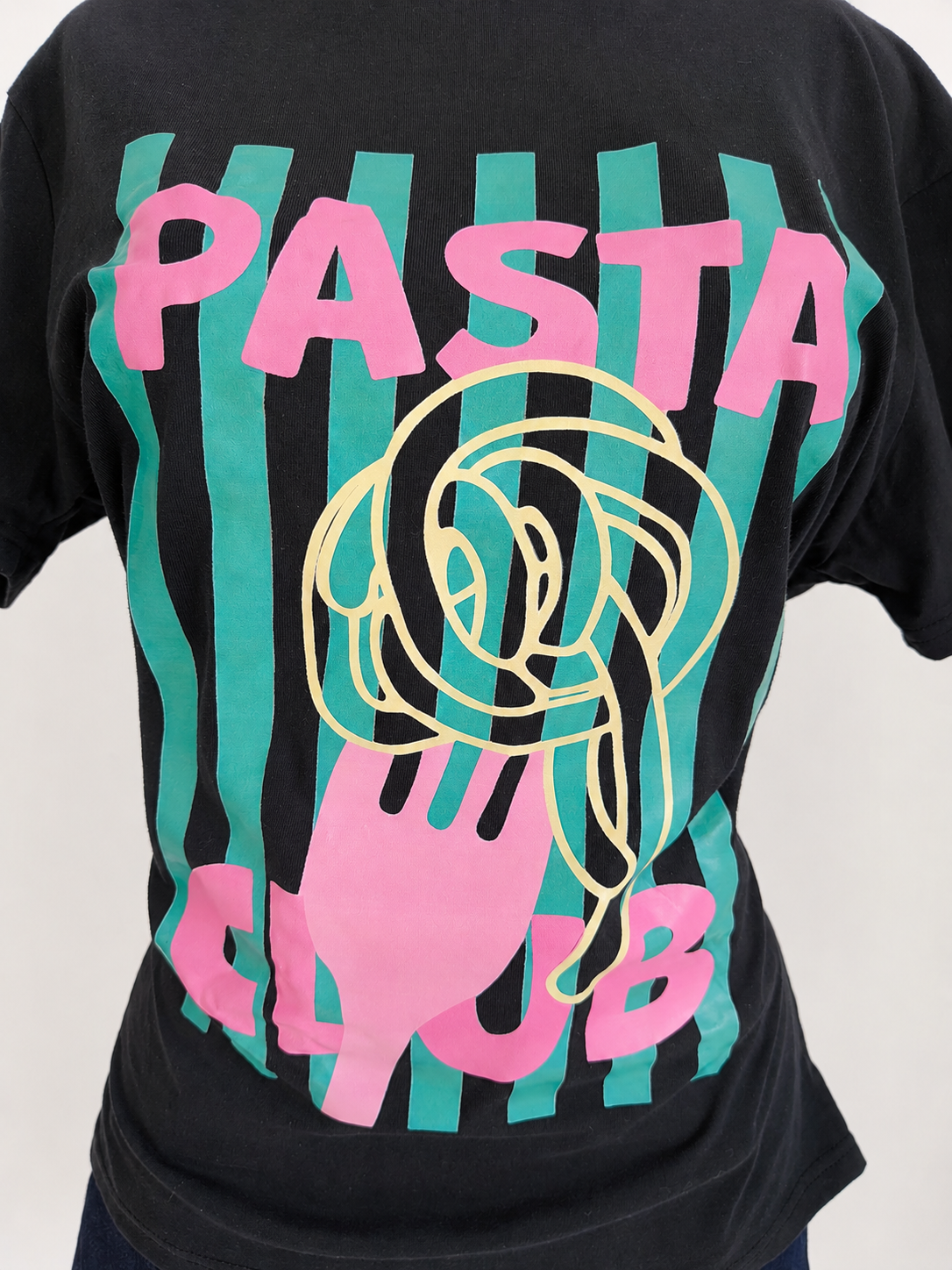 Camiseta negra para amantes de la pasta - imagen 4