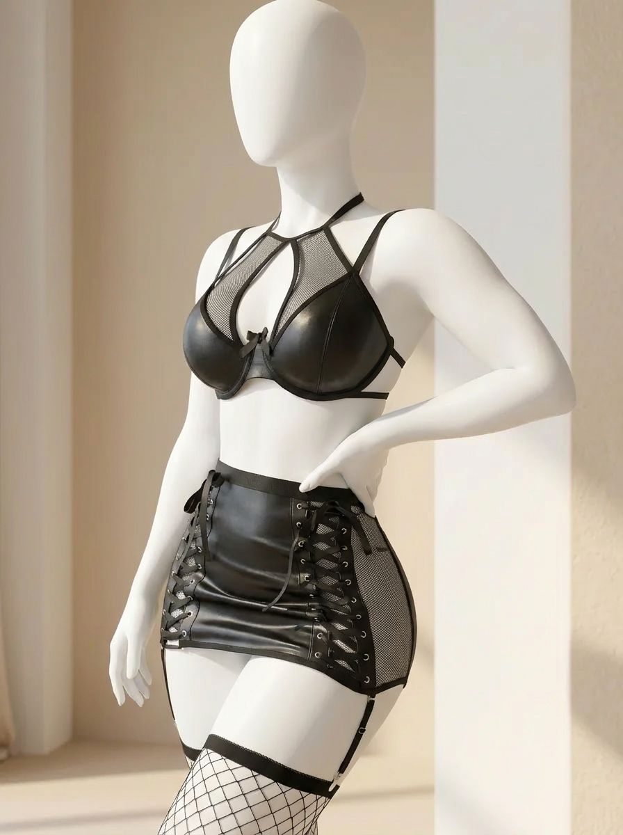 Conjunto de lencería punk de festival de música con detalles - imagen 3