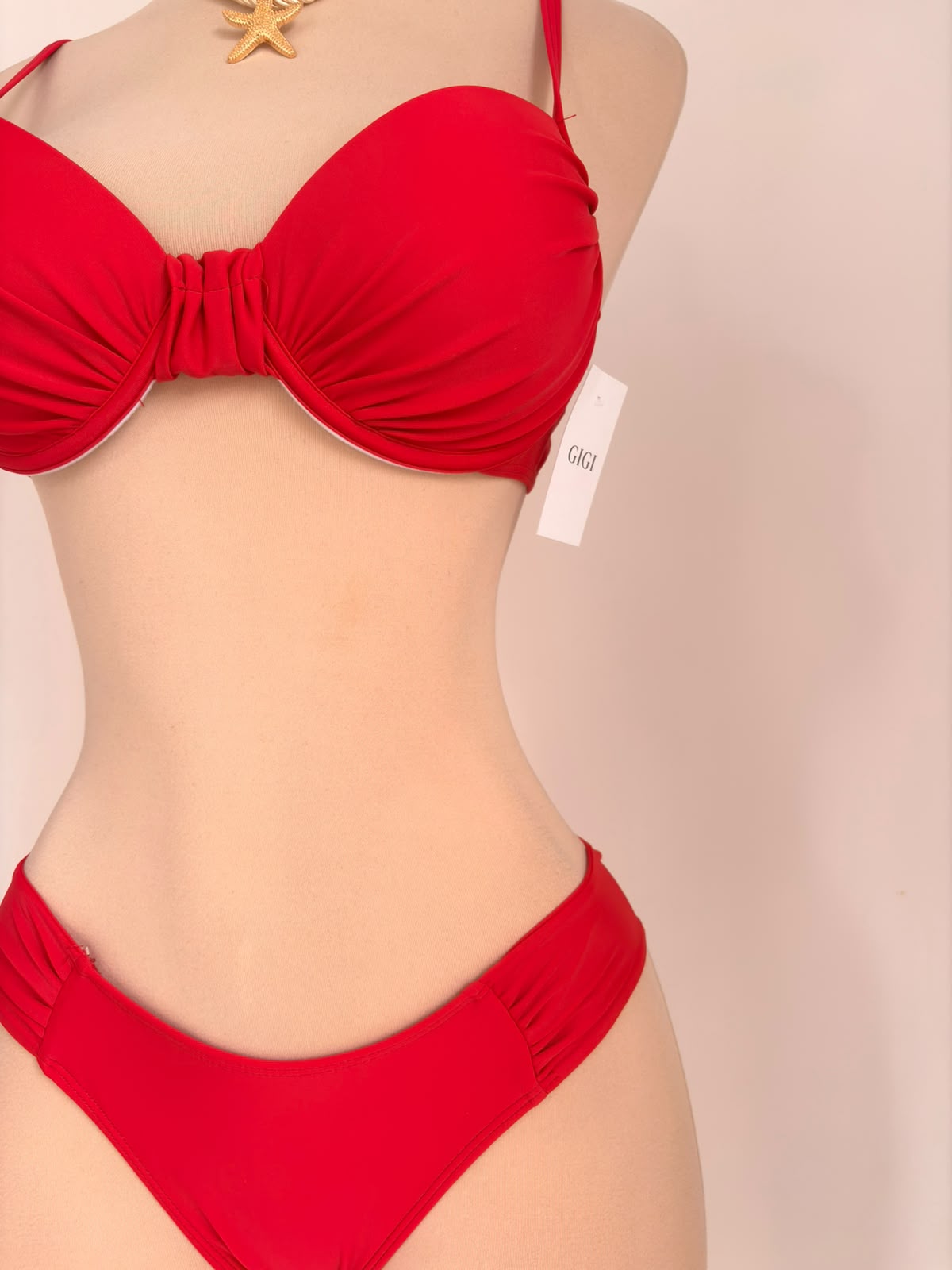 Conjunto de bikini de 2 piezas rojo, parte superior con soporte - imagen 4