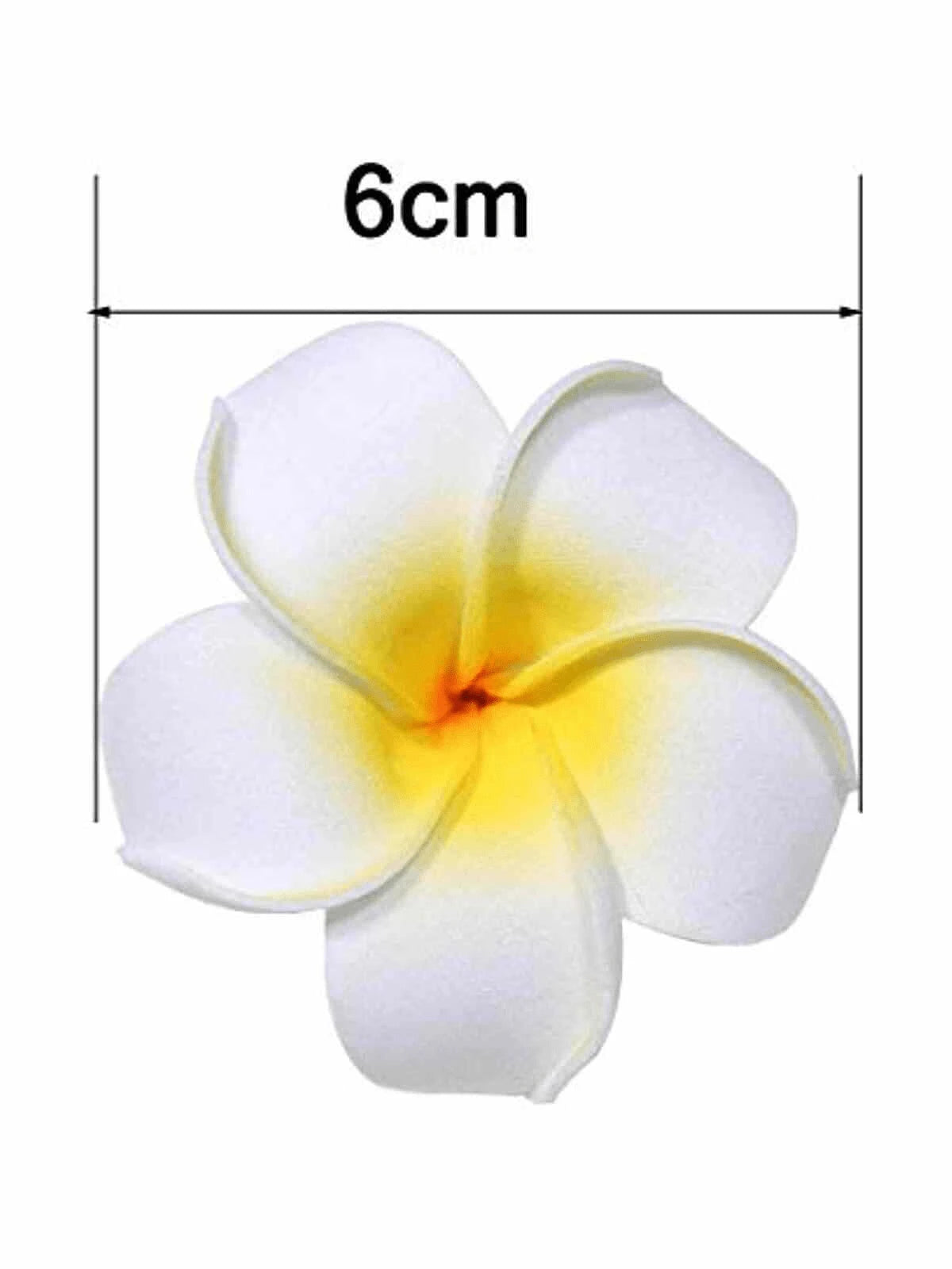 Clip para pelo con forma de flor artificial de Frangipani (Plumeria)