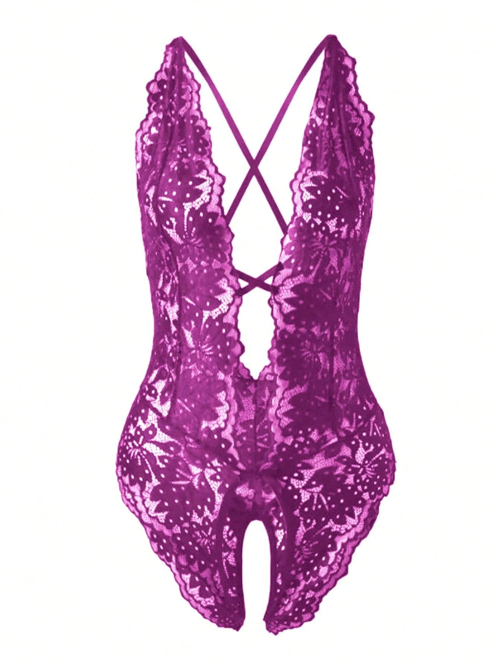 Lencería tipo body sin entrepierna con escote halter - imagen 4