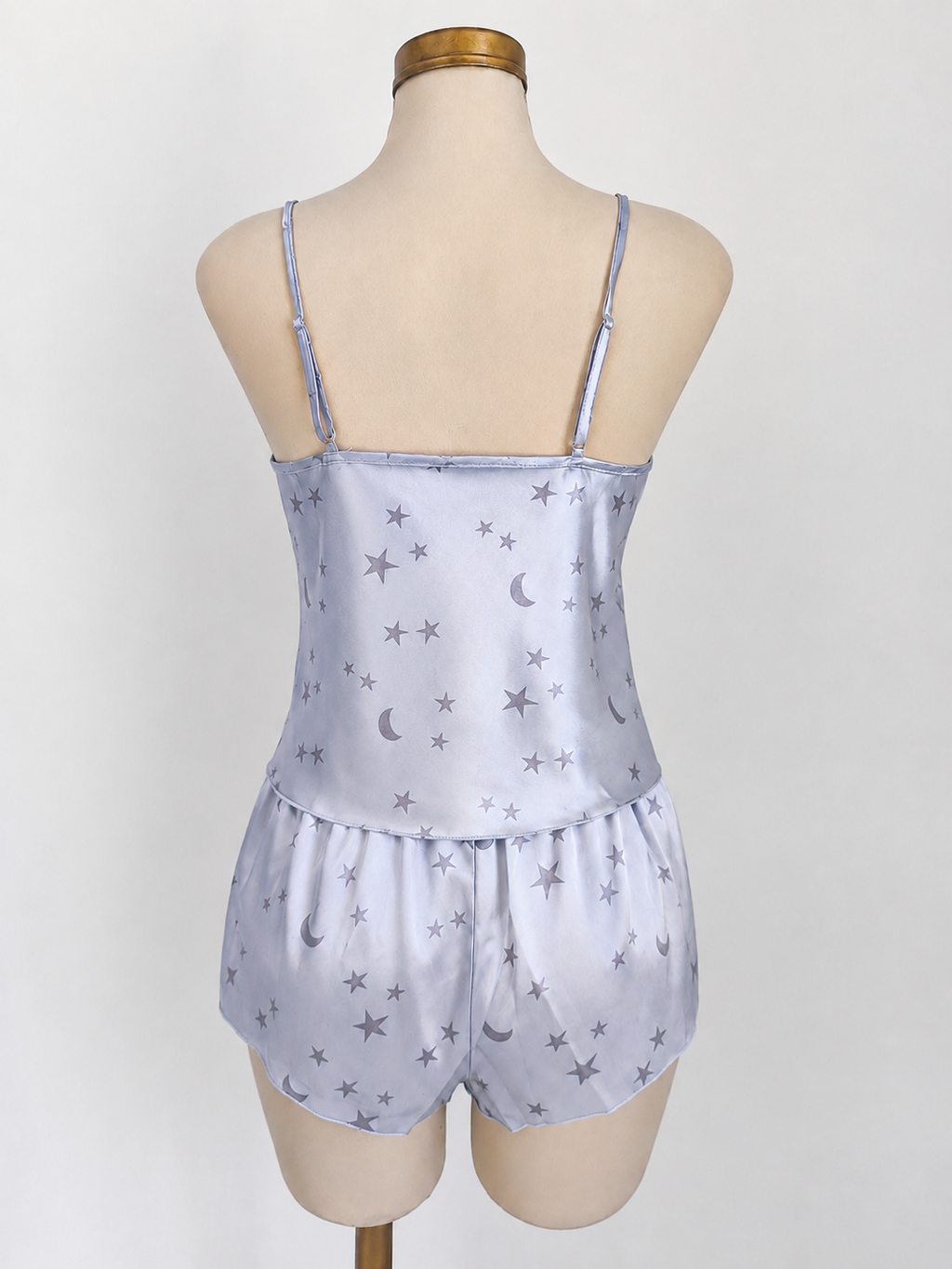 Conjunto de pijama de satén con estampado de estrellas - imagen 2