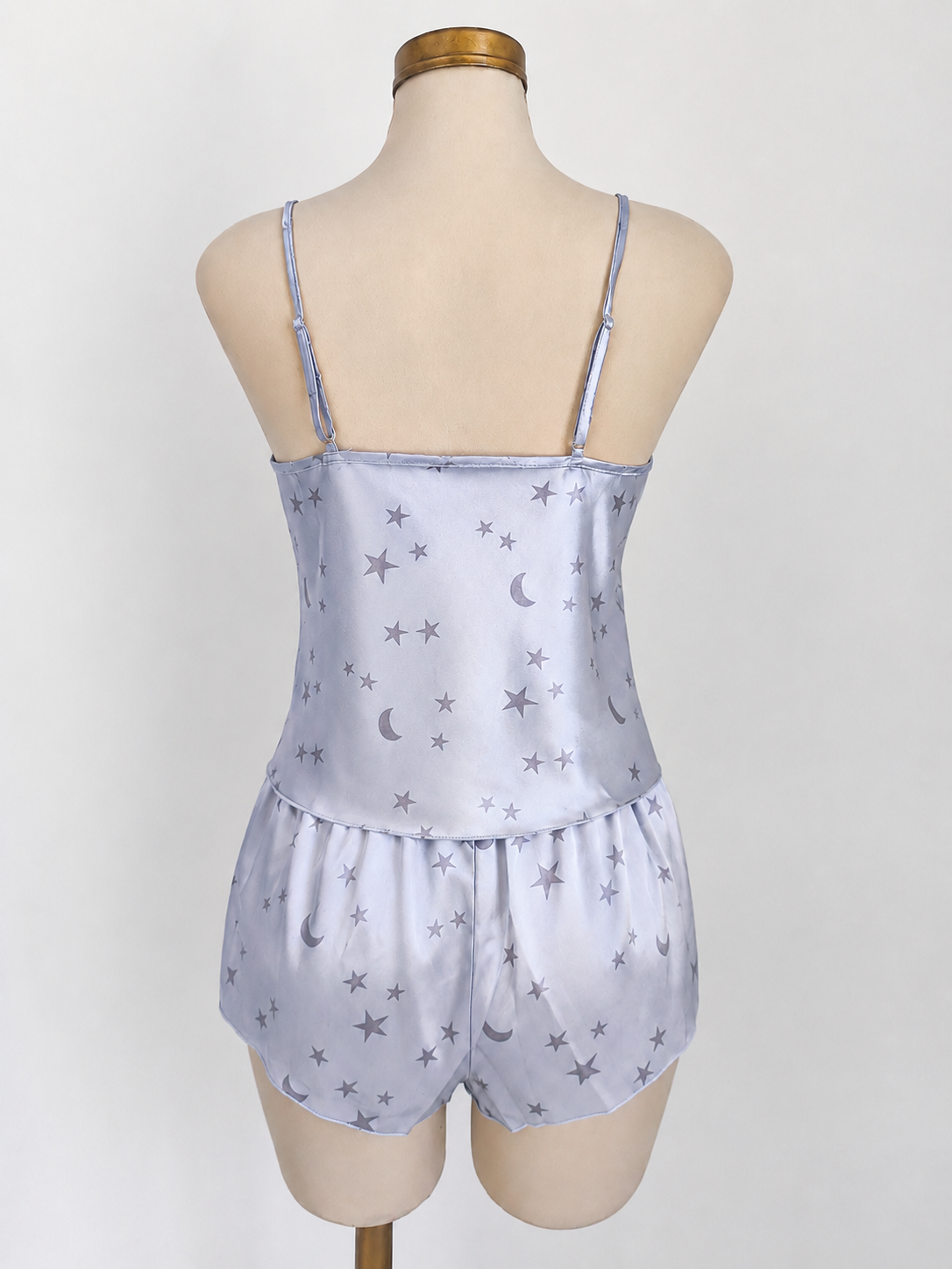 Conjunto de pijama de satén con estampado de estrellas - imagen 2