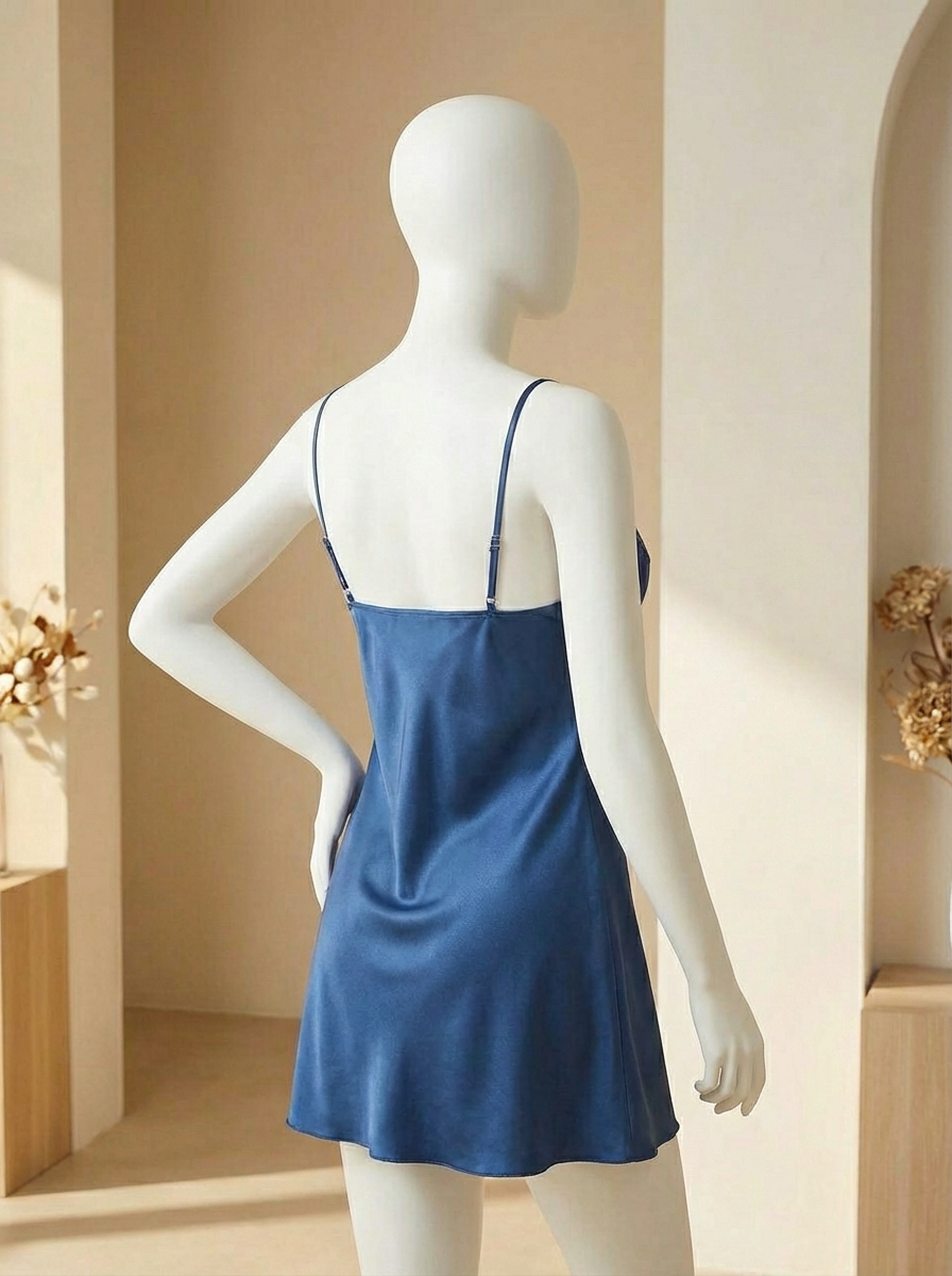 Camisón de pijama vestido nocturno de encaje con aplicaciones - imagen 2