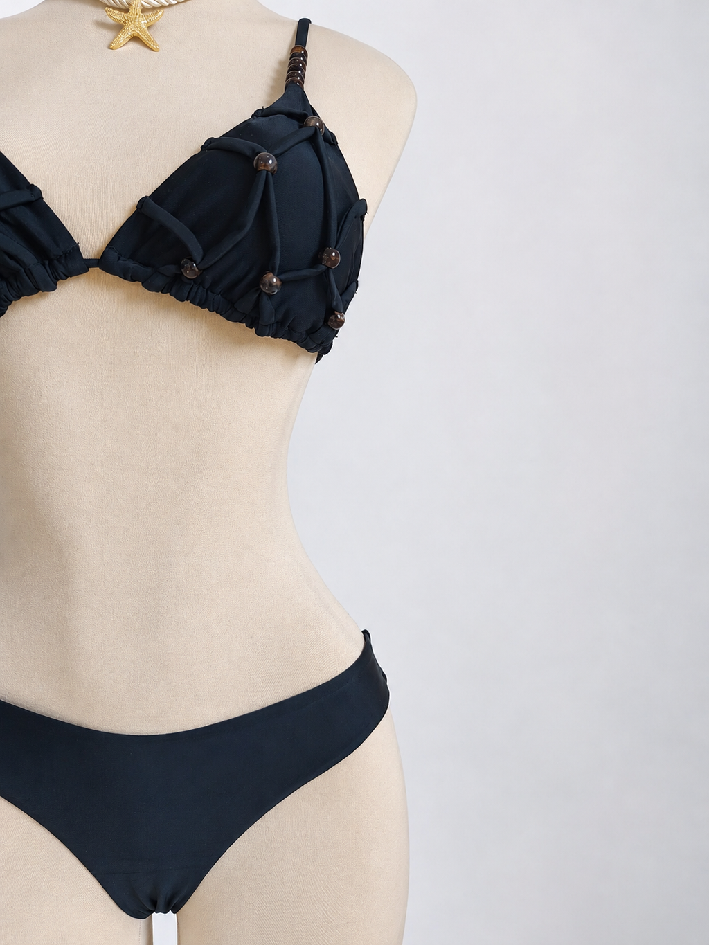 Bikini de triángulo hecho a mano con cuentas - imagen 3