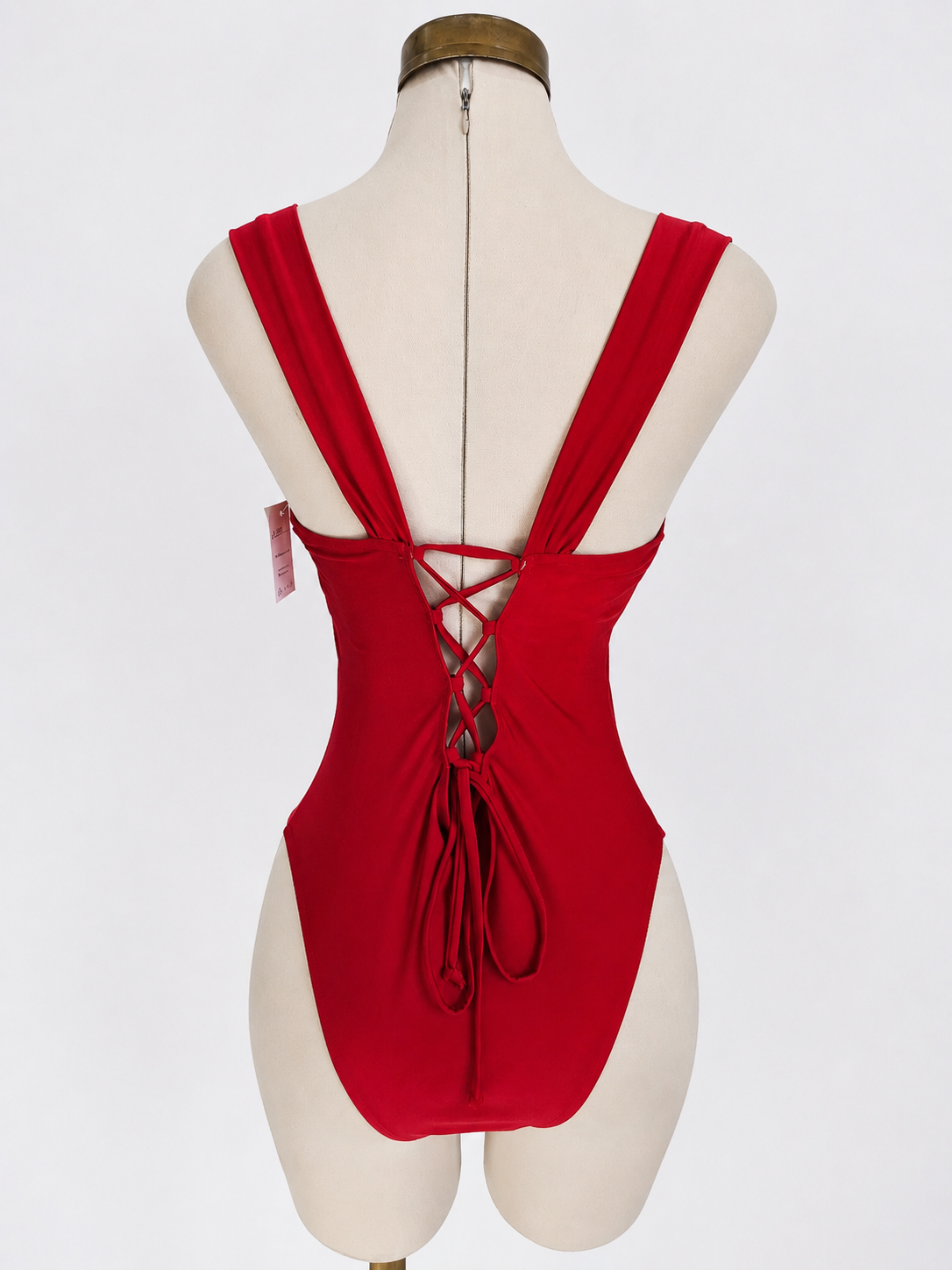 Traje de baño RUBÍ de una pieza rojo con ajuste en la espalda - imagen 2