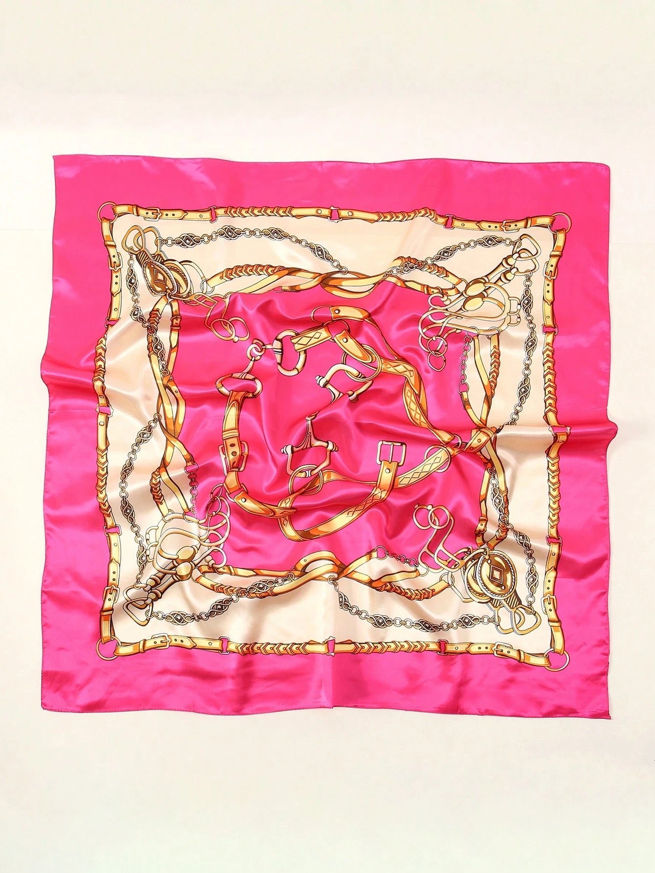 Pañuelo estampado fucsia, bandana - imagen 2