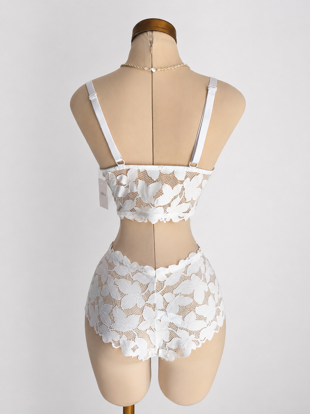 Conjunto de Lencería, cachetero y top, color blanco, Talla Grande - imagen 2