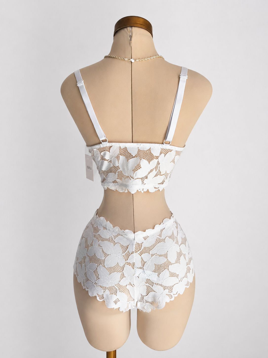 Conjunto de Lencería, cachetero y top, color blanco, Talla Grande - imagen 2
