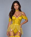 Disfraz de Princesa Bella de 4 piezas con body, tutú, collar y medias
