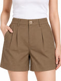 Short de lino · Café tostado