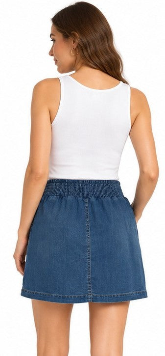 Falda pantalón de mezclilla · Azul