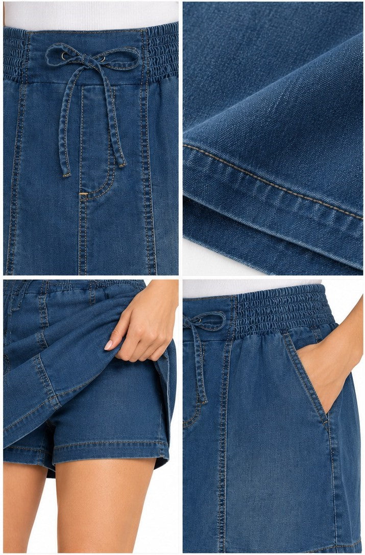 Falda pantalón de mezclilla · Azul