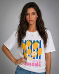 Camiseta blanca con estampado de limón
