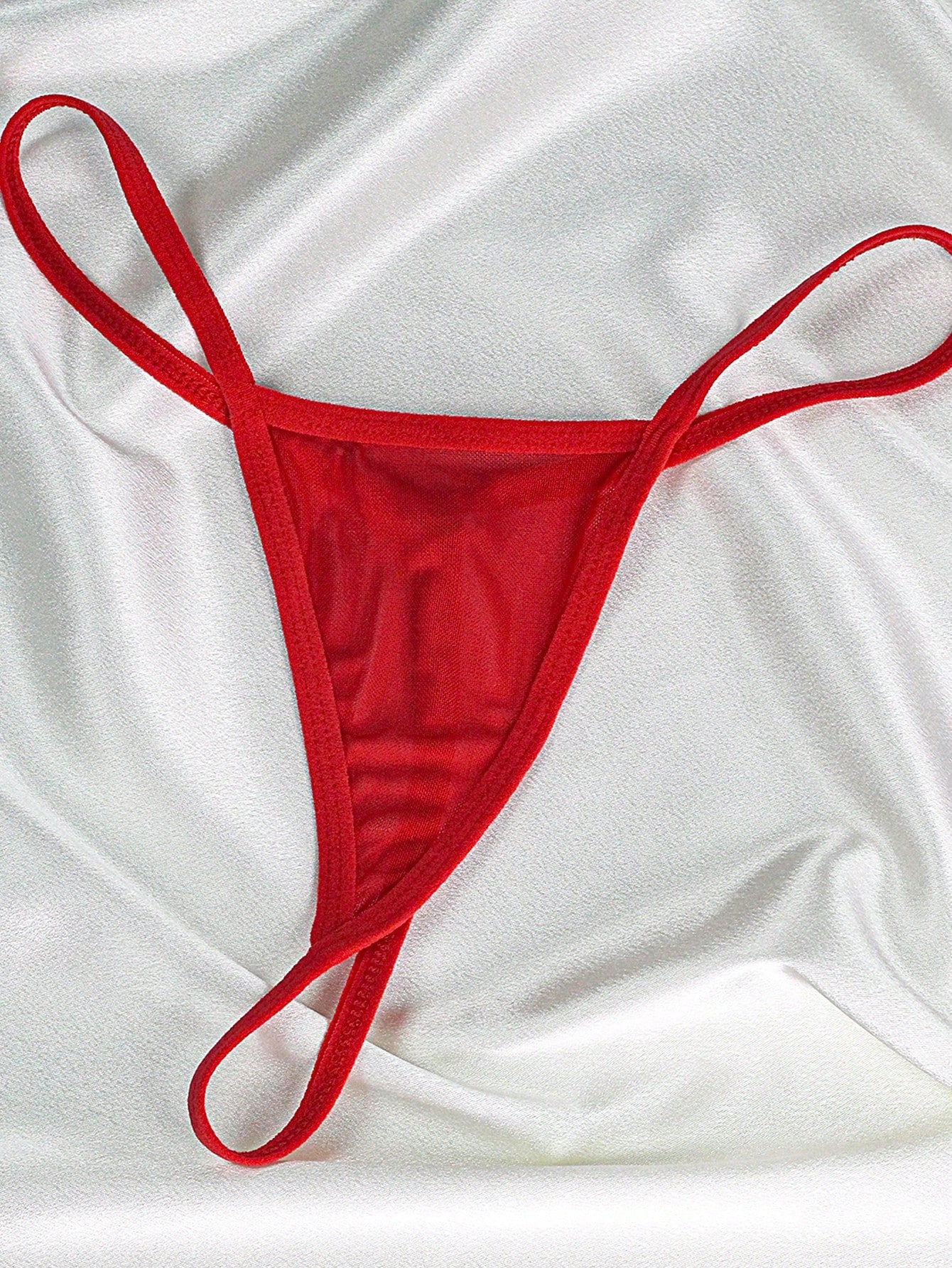 Conjunto de lencería con encaje floral, color rojo - imagen 6